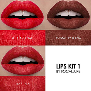3Pcs Crayon à Lèvres Mat de Haute Qualité avec Rouge à Lèvres